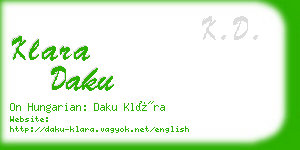 klara daku business card